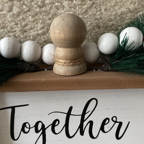 NEW together for Christmas wooden farmhouse sign - Picture 11 of 11